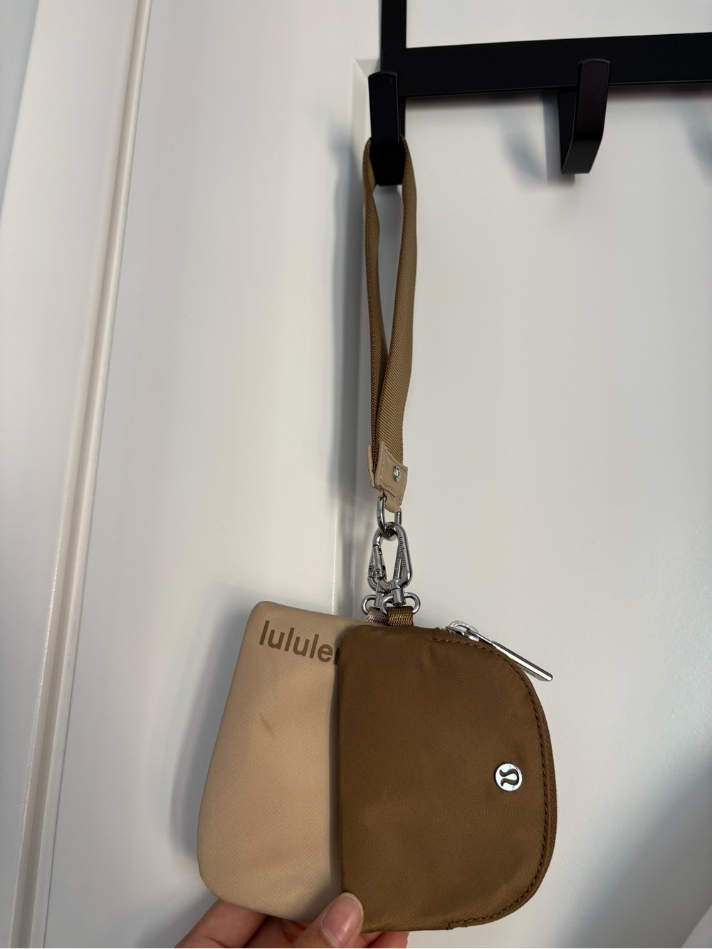 Lululemon Two-Toned Canvas Tote Bag large and Dual Pouch Wristlet - Picture 7 of 10